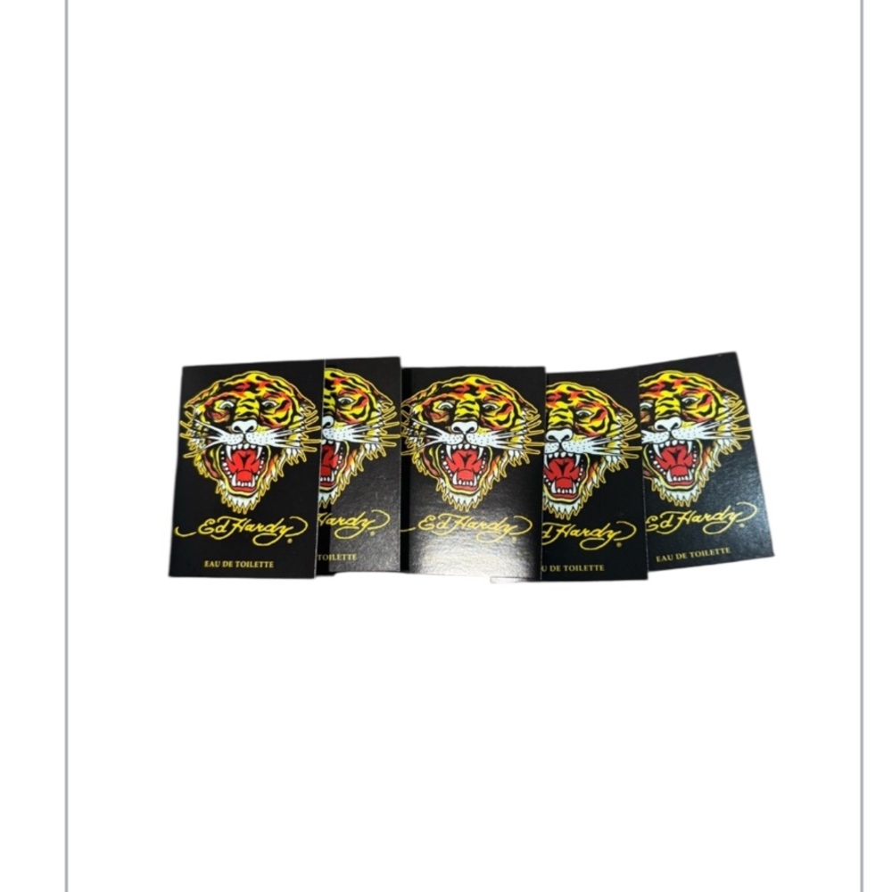 ED HARDY Christian Audigier Black Tiger Men EDT .05oz  Spray Vials lot of 5